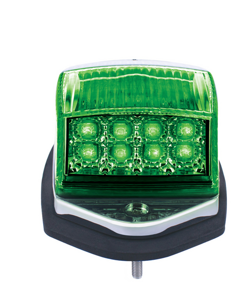Double Fury 17 LED Light Grakon 5000 Style Square Cab Light - Amber & Green LED/Clear Lens