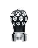 Thread-On Matte Black Phoenix Style Ball Gearshift Knob With LED 13/15/18 Speed Adapter-Blue LED
