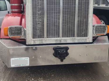 16” Chrome Bumper Set Back  (Peterbilt 378 Logger & 357 Logger) W/ Tow Hitch ( No Fog Light )