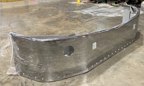 20-16" Bumper Chrome Fits Peterbilt 579 Tow Holes, Fog Light 3/4" With 35 Lights Hole