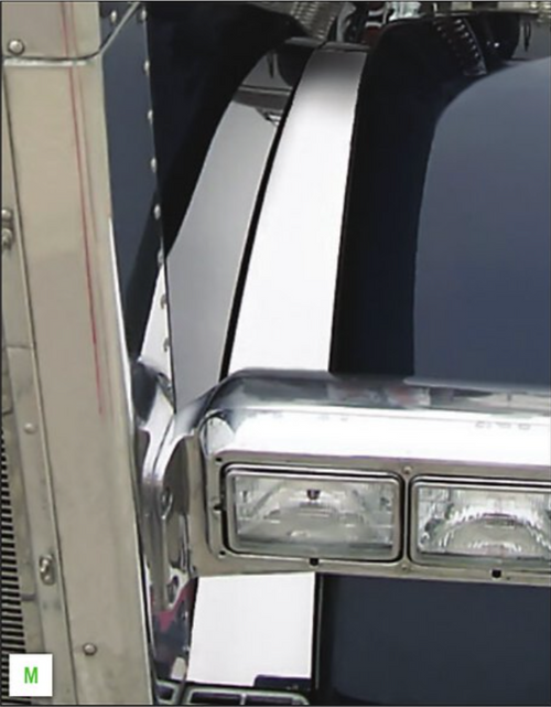 Inner Fender Trim Bolt Mount fits Peterbilt 379 - Pair