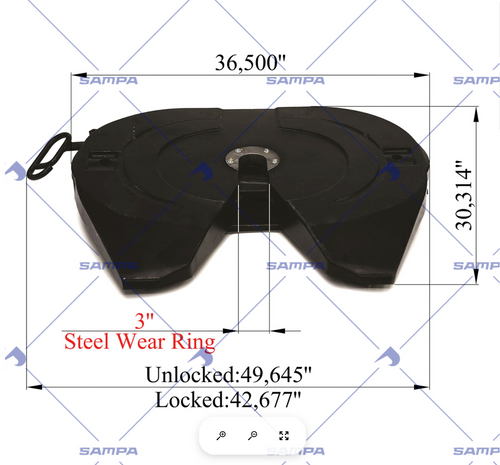 Fifth Wheel Replace the Fontaine 5000, 6000 & 7000 , 5092 & H5092 ( Not Compatible With the Fontaine 7" LWS Series Sliders