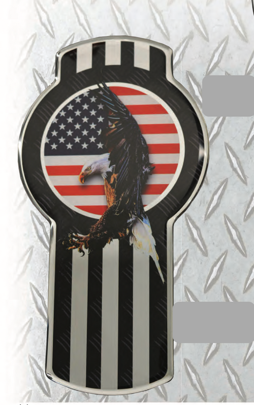 Emblem Color Black/Chrome Fits Kenworth Eagle