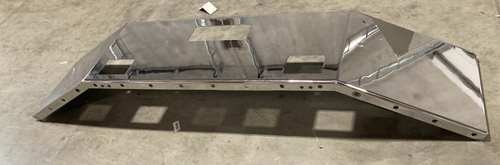 18” Chrome Bumper ( Mack CL Series ) W/ Set Back Axle & Single Tow Holes With 14 Bullet Hole In BTM Flange And Fog Lights Hole