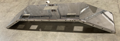18” Chrome Bumper ( Mack CL Series ) W/ Set Back Axle & Single Tow Holes With 14 Bullet Hole In BTM Flange And Fog Lights Hole