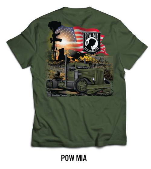 T-shirt, Waving Flag Pow Mia, Large