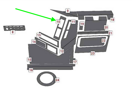 Center Dash Vent Surround Fits Freightliner Classic, FLD Stainless Steel ( Each )