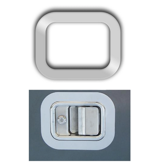 Door Latch Trim Blank Stainless Steel Fits Freightliner Century/Columbia/Classic/FLD ( Pair )