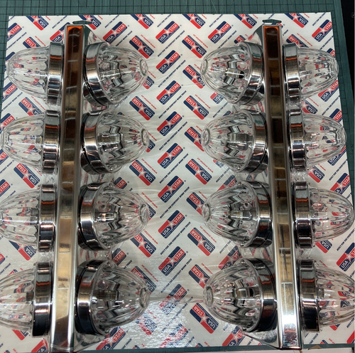 (No Bulb )Filter Light Panel (4) Watermelon Light per side - KW T680, T880, T990 and PB 579. Fits Peterbilt/Kenworth/Freightliner)