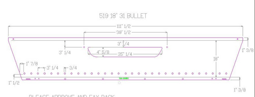 18” Bumper With Set Back Axle And Tow Only Fits Kenworth T270 & T370 (With 31 3/4" Ligth Hole)