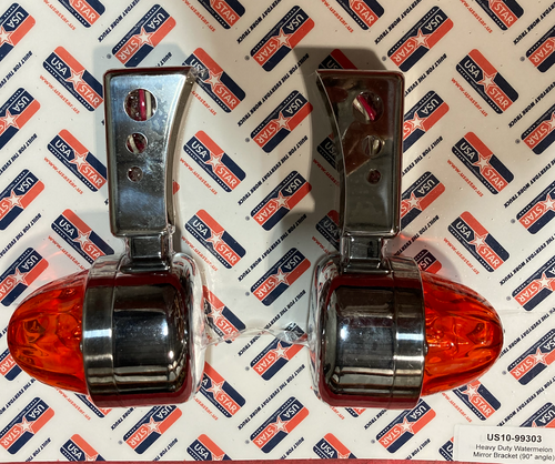 Amber/Amber Heavy Duty Watermelon Mirror Bracket 90* Angle