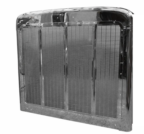 Complete Grille And Surround Assembly Fits Peterbilt 388,389 ( With Peterbilt 379 Design ) 304 Stainless Steel
