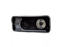 Headlight Black Fits Freightliner Classic Projector With White Led Running Bar And Amber Trun Signal Passenger Side