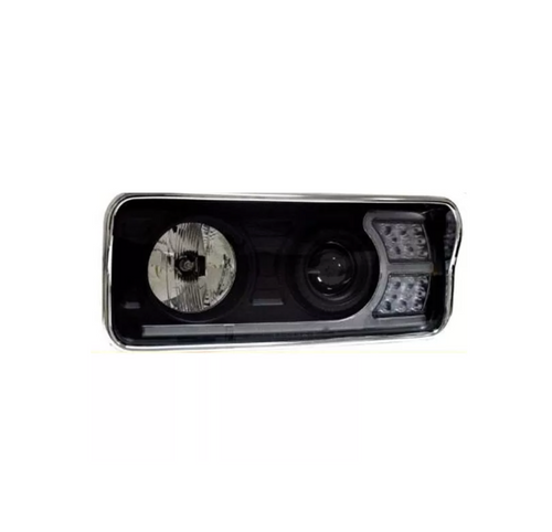 Headlight Black Fits Kenworth W900, T800, T600 With Dual Headlight Passenger Side