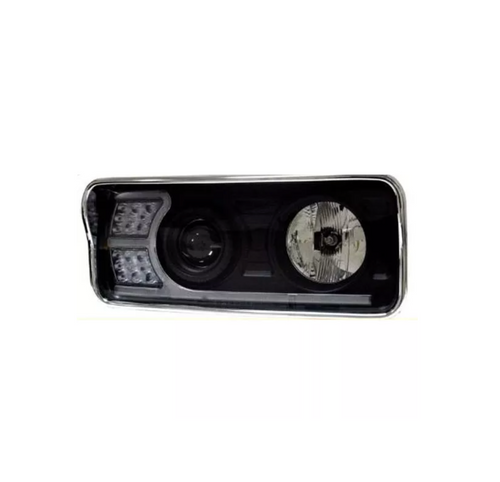 Headlight Black Fits Kenworth W900, T800, T600 With Dual Headlight Driver Side