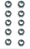 (10 Qty) Right Hand 3/4 In.- 16 Wheel Nut Standard- 1 1/2 In. Hex, 0.88 In. Length