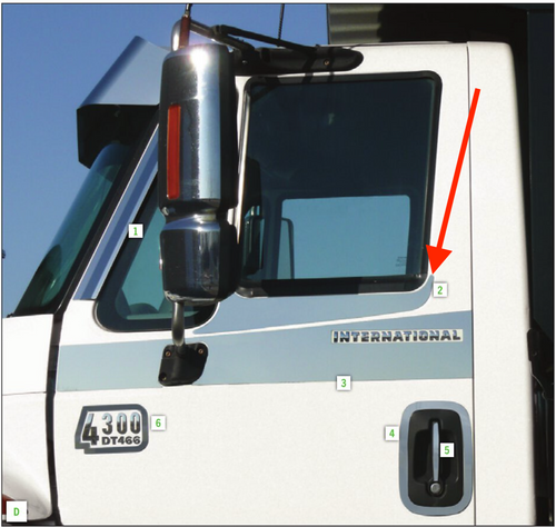 Under Window Trims Fits International 4300 / Durastar Fits Truck With Painted Under Windows ( Pair )