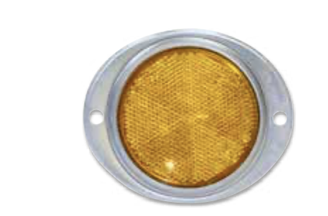 Peterson Aluminum Oval Reflector Amber 3"