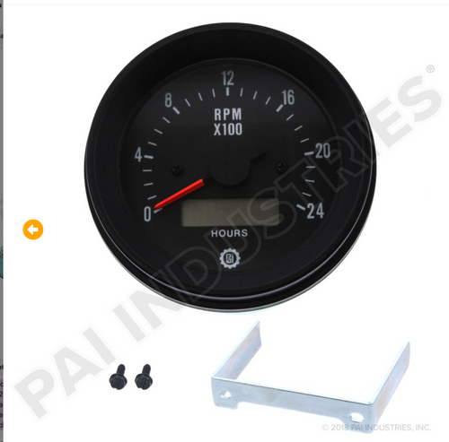 Tachometer Gauge 0-2400 RPM Black Bezel Electronic Includes Mounting Hardware