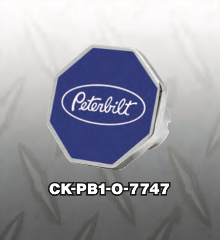 PB Logo Octagon Blue 647 Tractor & Trailer Air Valve Knobs