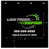 Mup Flap 24" x 24" x 1/4", Poly with Logo customize Three Color, Logo Luis truck Repair