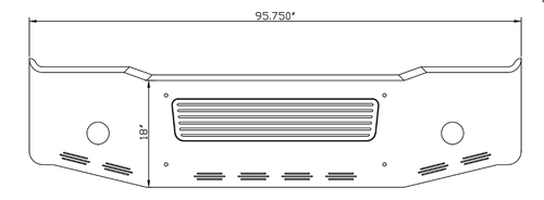 18" Chrome Bumper Freightliner Coronado 2004-2009, with Grille, Fog and 8 Hidden Light Holes