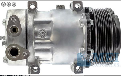 A/C Compressor w/Clutch Fits International MV, 4300 Cummins 6.7L L6, ISB 6.7