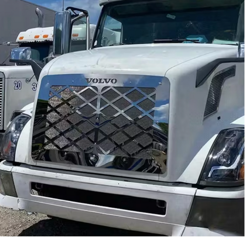 Grille Big Diamond With Mesh Fits Volvo VNL 2003-2017 Stainless Steel