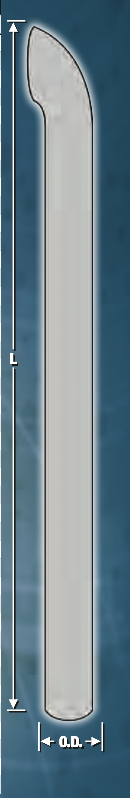 5" x 60" OD - Curved Stack - Chrome