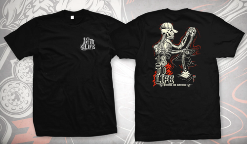 T-Shirt, Hot Rig, Skeleton Black, Size M