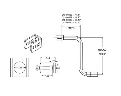 Tramec Sloan Crank Vertical Folding, 11.5" x 13.5"