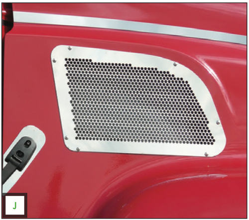 Punched Repl Intake Screens W/ 1/4" Round Holes Fits Mack CV713 ( Pair )