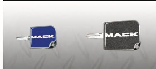 Rectangular Big Key Cover MK Text Logo White