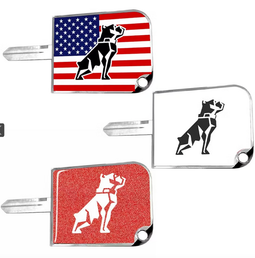 Rectangular Big Key Cover MK Bulldog Logo Blue