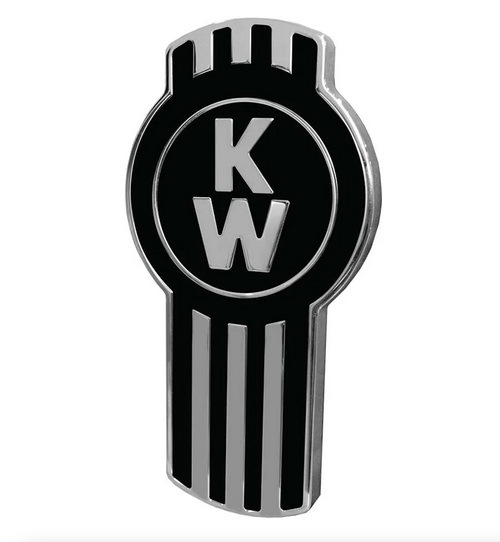 Kenworth Emblem Engraved Black/Chrome