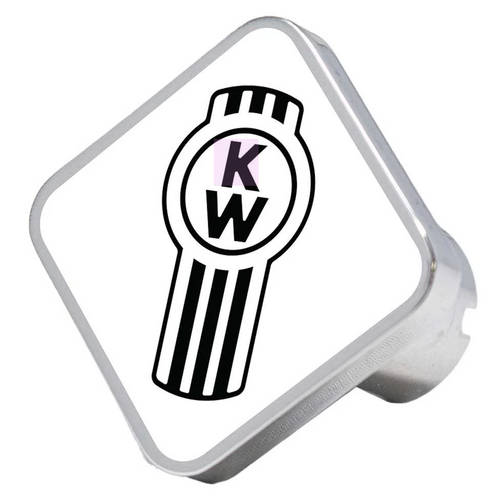 KW Logo Square White 108 Tractor & Trailer Air Valve Knobs