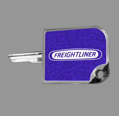 Rectangular Small Key Cover PB Logo Blue Chrome