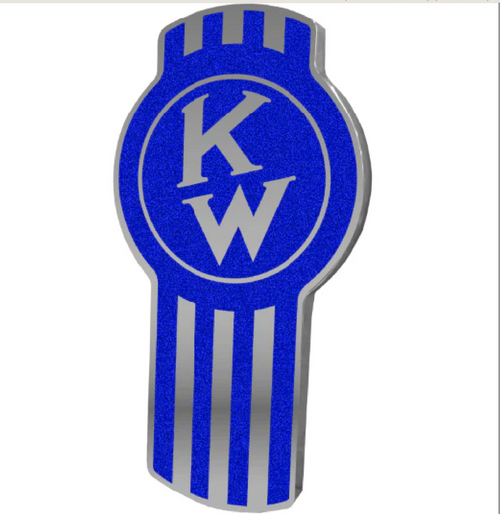 Kenworth Emblem Engraved Old Style Blue