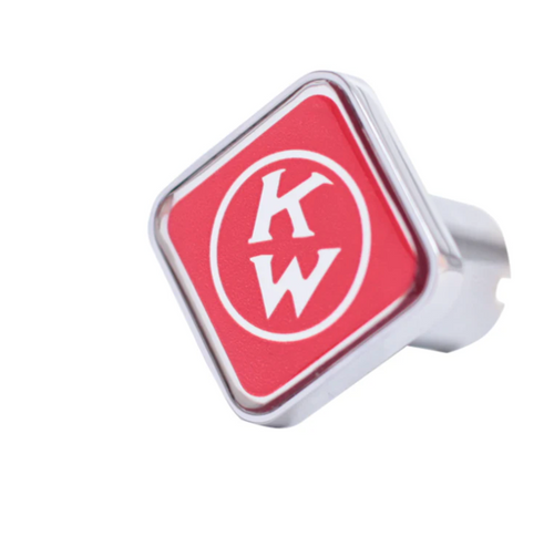 Old Logo Square Metallic Red Fits Kenworth Tractor & Trailer Air Valve Knobs