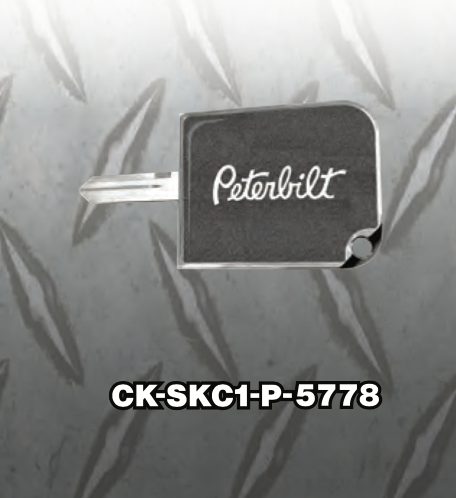 Rectangular Big Key Cover PB Oval Logo Metallic Black