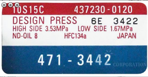 Denso Compressor-OE Freightliner Cascadia DD1312.8L& DD15 14.8L 8 Groove