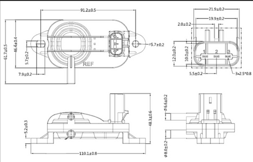 Dinex Diesel Particulate Filter (DPF) Exhaust Air Intake Sensor Fits Volvo