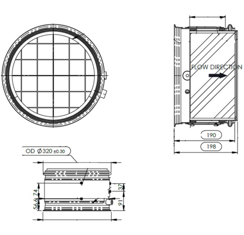 Dinex DPF, Cummins Kenworth T270 Peterbilt 337 International Models: MV607, MV625, 4000 Freightliner  M2