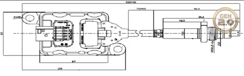 Dinex NOx Sensor for Freightliner/Detroit (SCR Outlet)