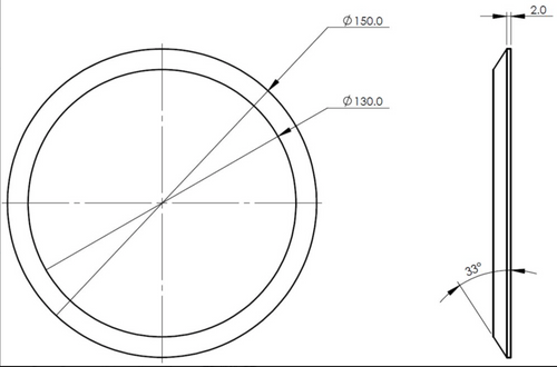 Dinex Exhaust Gasket for Freightliner/Western Star Outer diameter [inch]	6