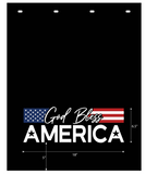 Mud Flap 24" X 30" 3/16", Black Poly Small Flap God Bless America  (Each)