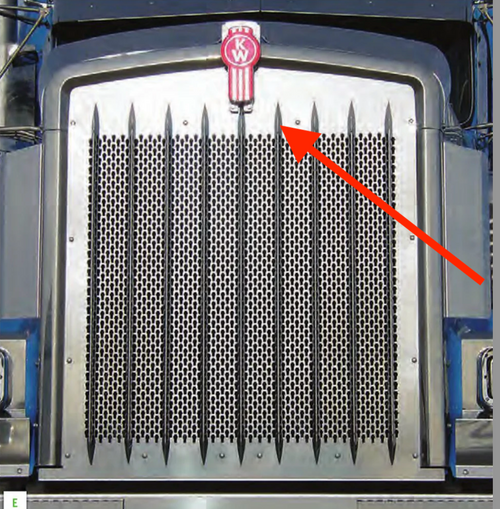 Stainless Steel Grille Bar 28.5” fits Kenworth T800 Style, Each
