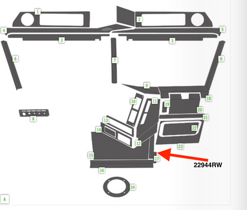 Right Of Fuse Door Trim Fits Freightliner Classic/Fld