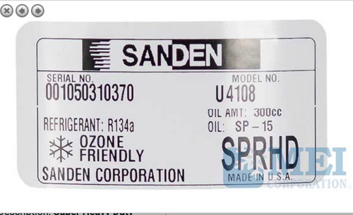Sanden Compessor fits Freightliner DD15 14.8L , 8 Groove