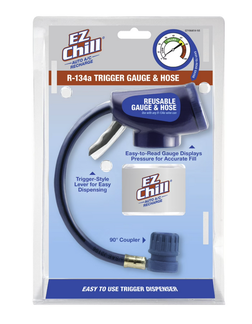 EZ Chill R134a Gauge And Hose Auto Air Conditioning Recharge Trigger Dispenser